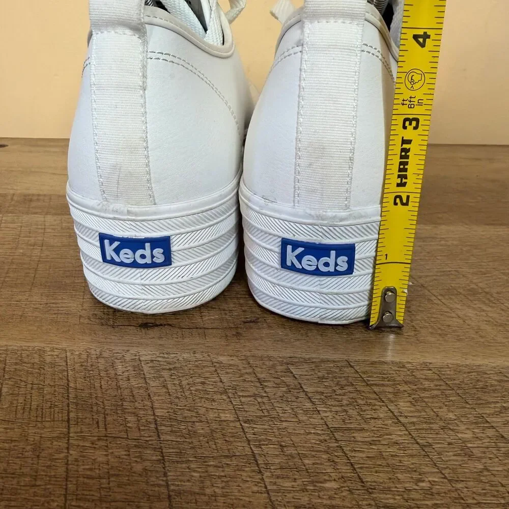 KEDS Triple Up Leather Sneaker Womens White Leather shoes size 11_5